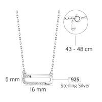Sicherheitsnadel Halskette in 925 Silber