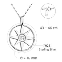 Sonne Halskette in 925 Silber