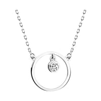 Kreis Halskette in 925 Silber