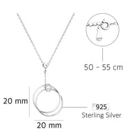 Kreis Halskette in 925 Silber