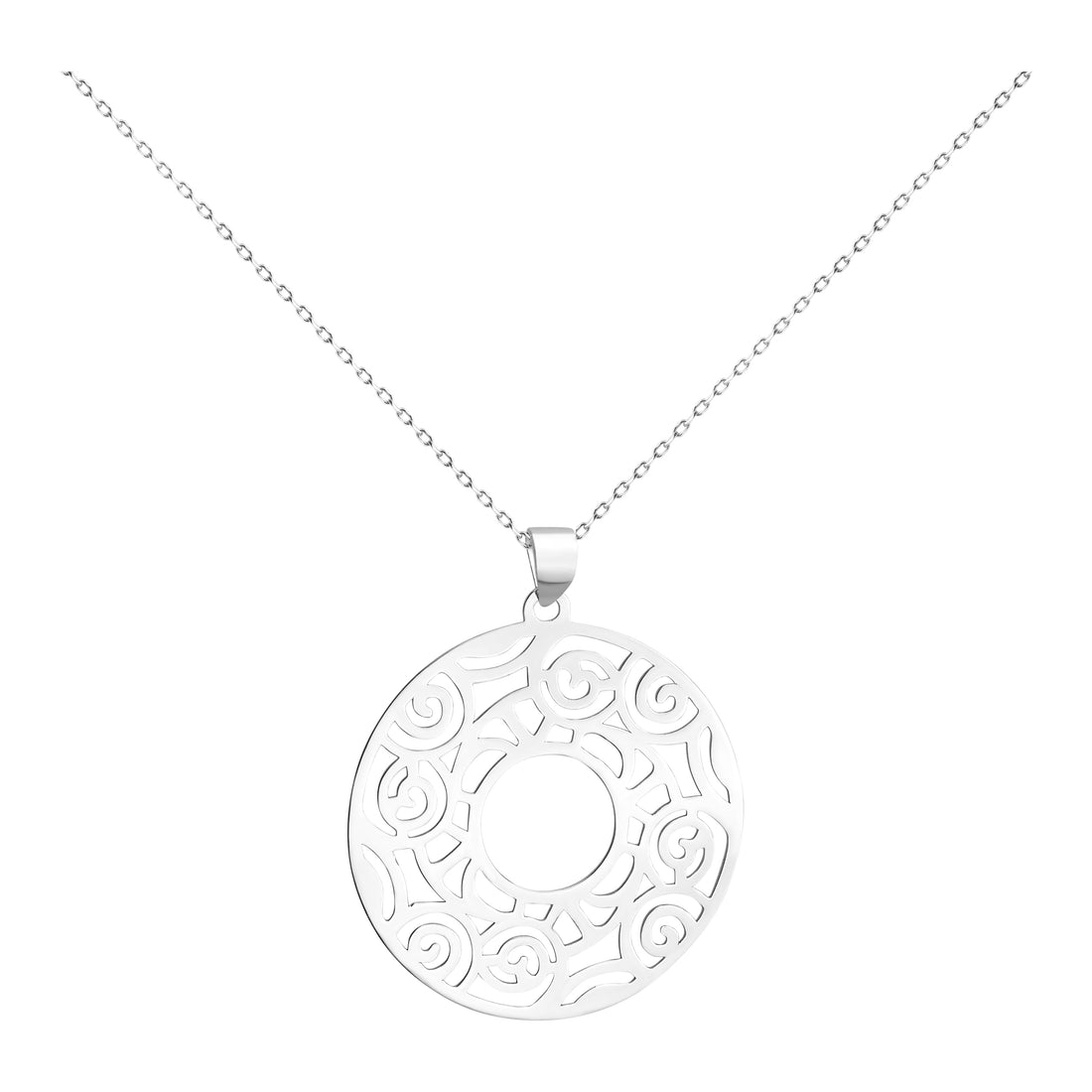 Ornament Halskette in 925 Silber