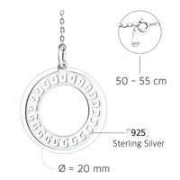 Kreis Halskette in 925 Silber