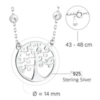Baum Halskette in 925 Silber