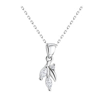 Blatt Halskette in 925 Silber