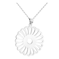 Blume Halskette in 925 Silber