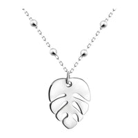 Blatt Halskette in 925 Silber