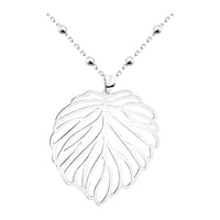 Blatt Halskette in 925 Silber