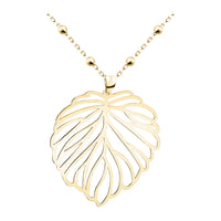 Blatt Halskette in 925 Silber