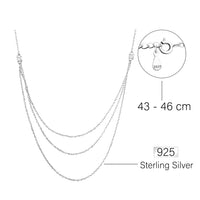 Layer Halskette in 925 Silber
