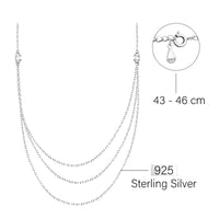 Layer Halskette in 925 Silber