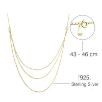 Layer Halskette in 925 Silber