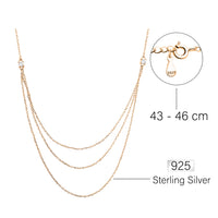 Layer Halskette in 925 Silber