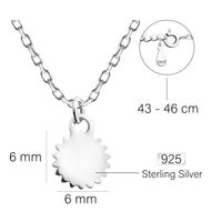 Sonne Halskette in 925 Silber