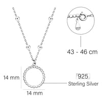 Kreis Halskette in 925 Silber