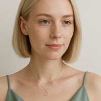Kreis Halskette in 925 Silber