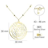 Ornament Halskette in 925 Silber