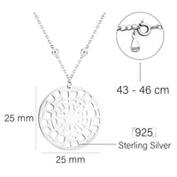 Kreis Halskette in 925 Silber