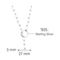Stab Halskette in 925 Silber