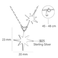 Stern Halskette in 925 Silber