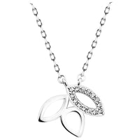 Blatt Halskette in 925 Silber