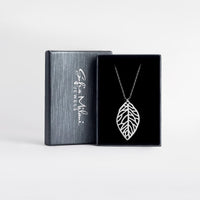 Blatt Halskette in 925 Silber