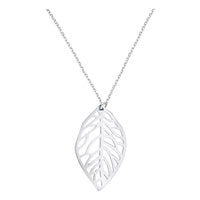 Blatt Halskette in 925 Silber