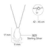 Fuß Halskette in 925 Silber