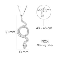 Schlange Halskette in 925 Silber