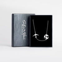 Welt Halskette in 925 Silber