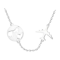 Welt Halskette in 925 Silber