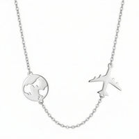 Welt Halskette in 925 Silber