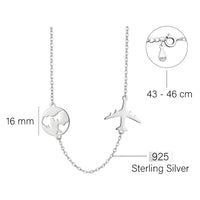 Welt Halskette in 925 Silber