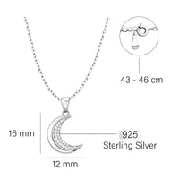 Mond Halskette in 925 Silber