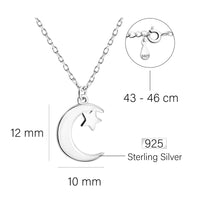 Mond Halskette in 925 Silber