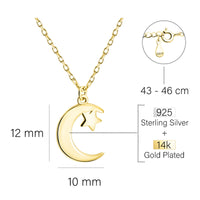 Mond Halskette in 925 Silber
