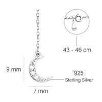 Mond Stern Halskette in 925 Silber