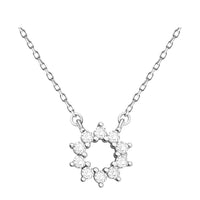 Sonne Kreis Halskette in 925 Silber