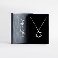 Blume Halskette in 925 Silber