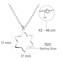 Blume Halskette in 925 Silber