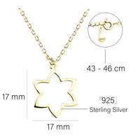 Blume Halskette in 925 Silber
