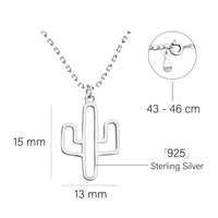 Cactus Halskette in 925 Silber