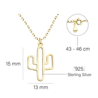Cactus Halskette in 925 Silber