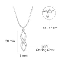 Verdreht Halskette in 925 Silber