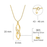 Verdreht Halskette in 925 Silber