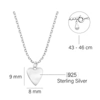 Herz Halskette in 925 Silber