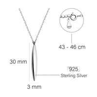 Stab Halskette in 925 Silber
