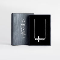 Boxansicht von Kreuz Halskette in 925 Silber von Sofia Milani - N0506