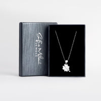 Boxansicht von Kleeblatt Halskette in 925 Silber von Sofia Milani - N0513