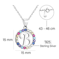 Maßenansicht von Buchstabe B Halskette in 925 Silber von Sofia Milani - N0515
