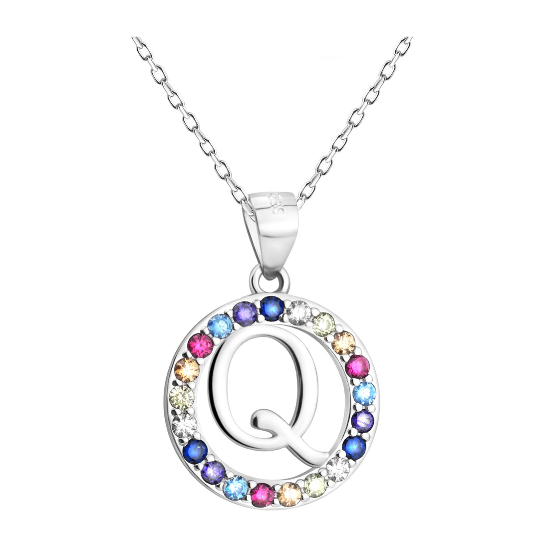 Hauptansicht von Buchstabe Q Halskette in 925 Silber von Sofia Milani - N0530